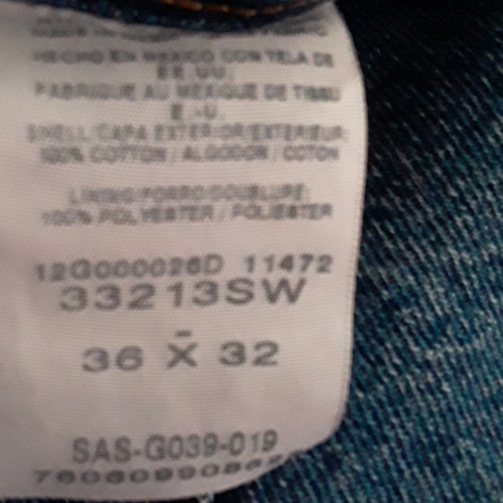 👖 Wrangler RED FLEECE LINED JEANS BIG PATCH 36 X 32 - Picture 3 of 15